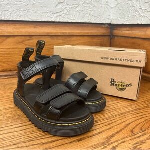 Dr. Martens | Junior Klaire Leather Strap Sandals Size 12